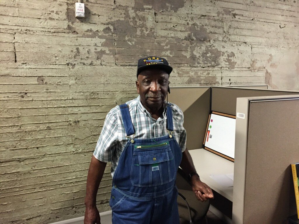 "Mr. Fred" Oliver, 86, after a morning of improving his reading and writing at the Literacy Council of Central Alabama. Credit: Dan Carsen / WBHM.