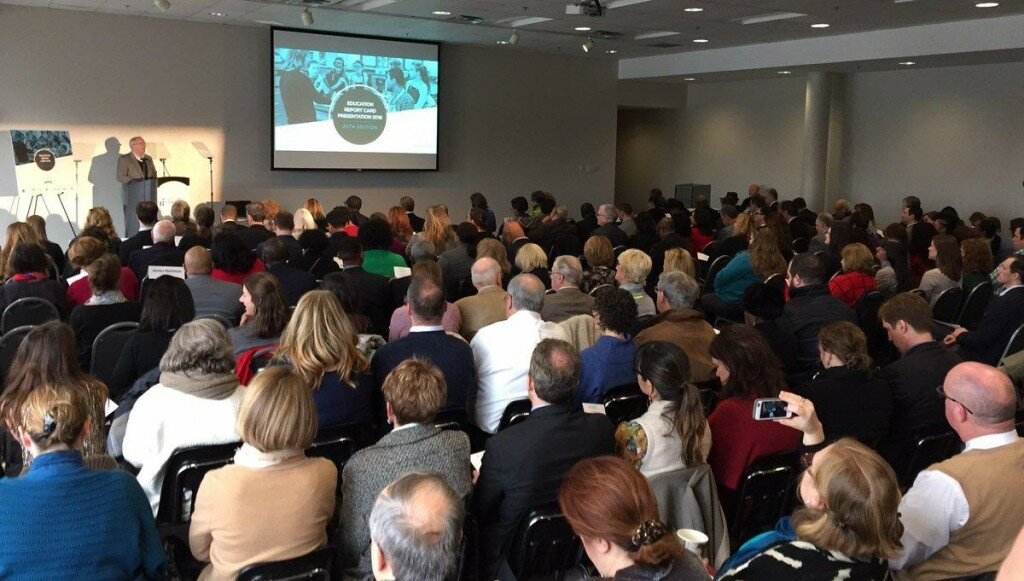 Community leaders gathered at the Adventure Science Center Monday for the release of the Nashville Area Chamber of Commerce annual report card. Credit: Marc Hill/Nashville Area Chamber of Commerce.